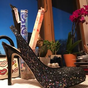 ✨🎆💜Black, Purple Sparkly Pump✨🎆💜!!